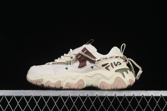 Fila Fusion Retro Mars Running Shoes with Lace-Up Design and Cushioned EVA Midsole - F12W432101FTP