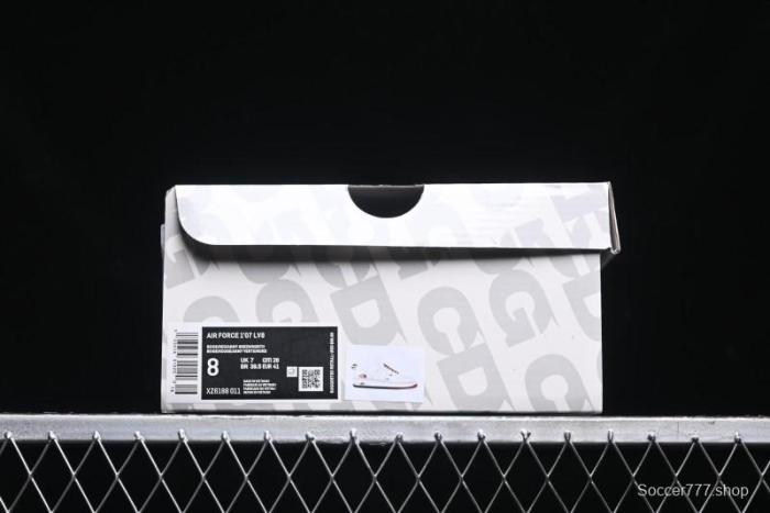 Nike Air Force 1 '07 Low The North Face Collaboration - Beige Red Green Color Block Low-Top Casual Sneakers - XZ6188-011