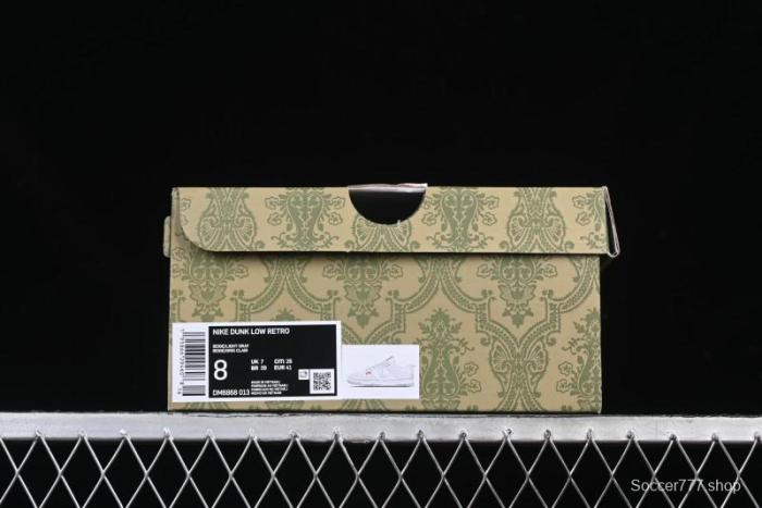 Nike SB Dunk Low Gucci Collaboration Dark Pattern Grey Swoosh Anniversary Custom Low-Top Casual Skate Shoes - DM6868-013