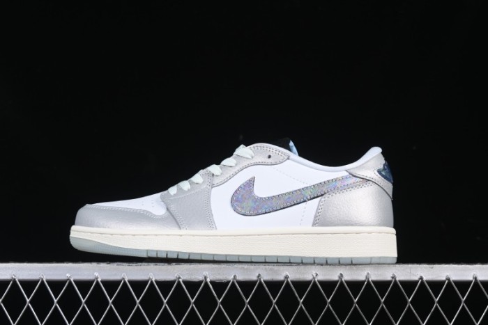 Nike Air Jordan 1 Low OG Retro Basketball Shoes Snake Year Limited Edition Silver Snake - HF3144-100