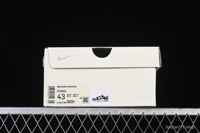 Nike SB Dunk Low Lightning Collaboration Daisy Black Check Anniversary Customized Low-Top Casual Sneakers - DJ2024-069