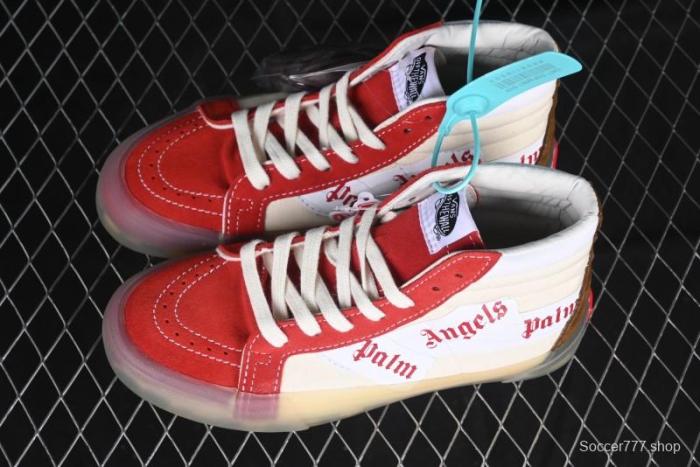 Palm Angels x Vans Sk8-Mid Mid-Top Casual Skate Shoes with Vintage-Inspired Design - VN000CRPGRN
