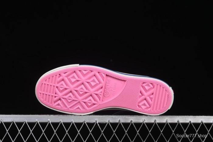 Converse Chuck 1970s High Top Casual Sneakers with Star Stitching and White-Pink-Blue Mismatched Design - A15744C