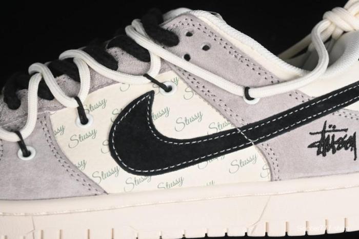 Nike SB Dunk Low Stussy Bandana Black Swoosh Anniversary Custom Low-Top Casual Skate Shoes - SJ2068-306