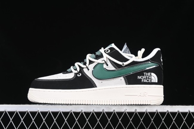 Nike Air Force 1 '07 Low The North Face Collaboration Black Green Lace-Up Low-Top Casual Sneakers - SJ1198-110