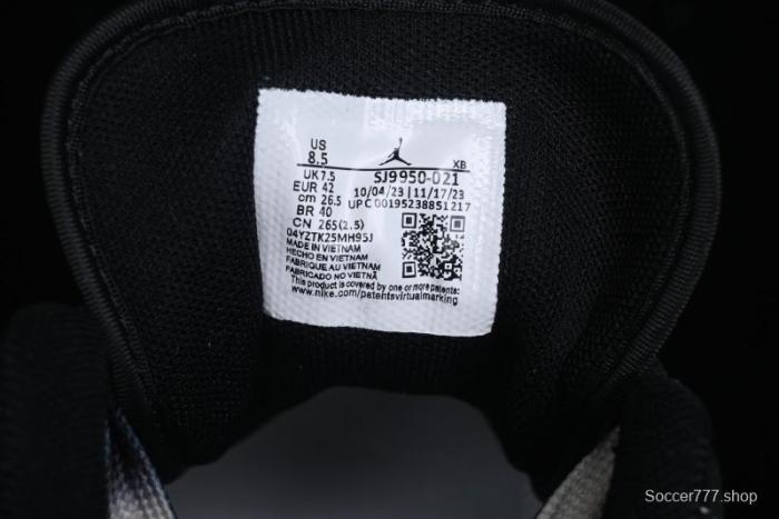 Nike Air Jordan 1 Low AJ1 Supreme Collaboration - Black White Two-Tone Retro Basketball Shoes - SJ9950-021