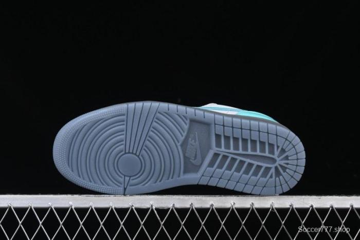 Nike Air Jordan 1 Low AJ1 Patent Leather Grey Green Casual Sneakers - HQ3599-025