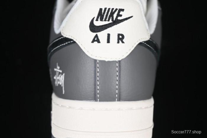 Nike Air Force 1 '07 Low Stussy Collaboration - Nebula Grey Low-Top Casual Sneakers - XZ3328-168