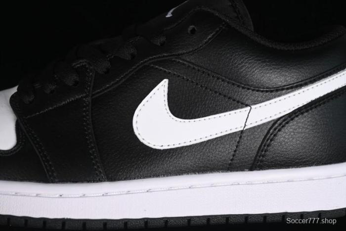 Nike Air Jordan 1 Low Retro Basketball Shoes in Black and White - 553558-043