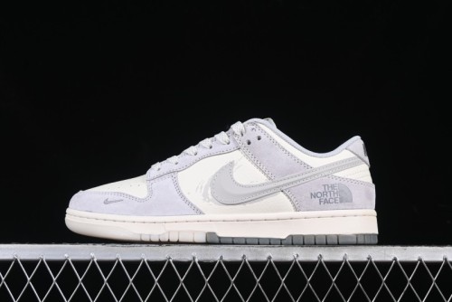 Nike SB Dunk Low The North Face Graffiti Grey Check Anniversary Customized Low-Top Casual Skate Shoes - DM6868-017