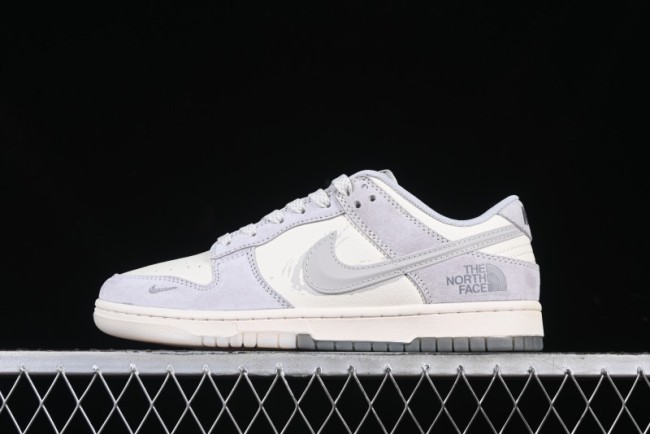 Nike SB Dunk Low The North Face Graffiti Grey Check Anniversary Customized Low-Top Casual Skate Shoes - DM6868-017