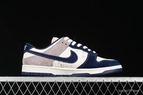 Nike SB Dunk Low UN Collaboration - Splatter Navy Swoosh Anniversary Custom Low-Top Casual Skate Shoes - DJ2024-041