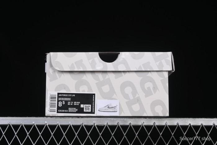 Nike Air Force 1 '07 Low The North Face Collaboration Grey Pigskin Grey Sole Low-Top Casual Sneakers - XZ6188-915