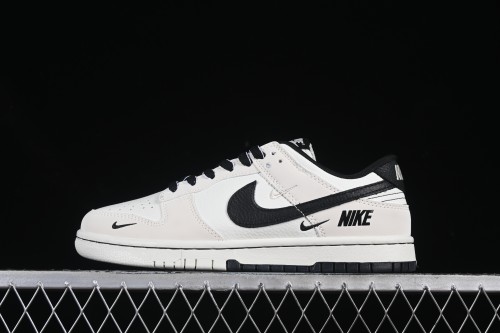 Nike SB Dunk Low Collaboration Triple Swoosh Beige Black Low-Top Casual Skate Shoes - SC9207-400