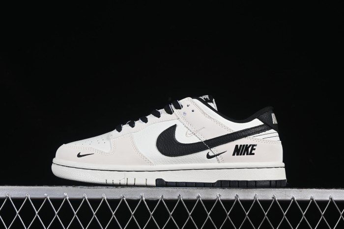 Nike SB Dunk Low Collaboration Triple Swoosh Beige Black Low-Top Casual Skate Shoes - SC9207-400