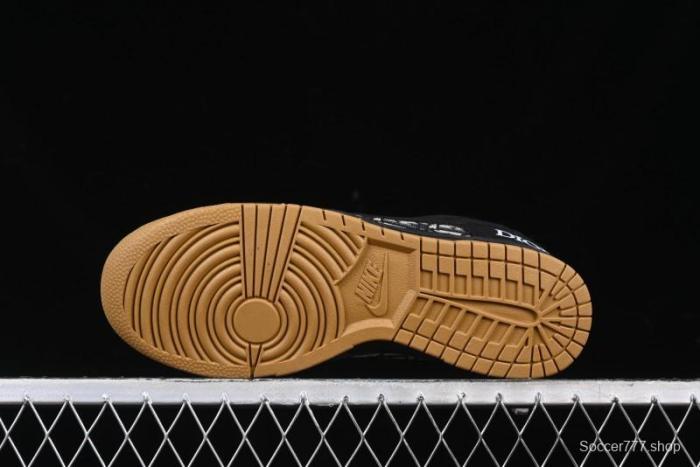 Nike SB Dunk Low APE Collaboration - Camouflage Black Swoosh Anniversary Custom Low-Top Casual Sneakers - KK1333-017