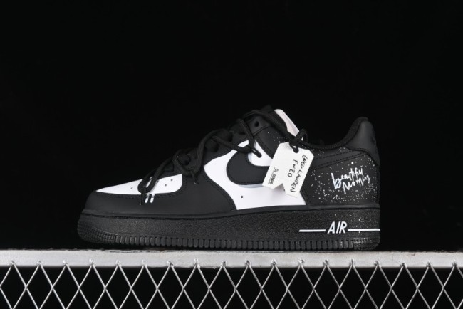 Nike Air Force 1 '07 Low Retro Street Spray White Peach Bubble Casual Sneakers - ZH0316-038