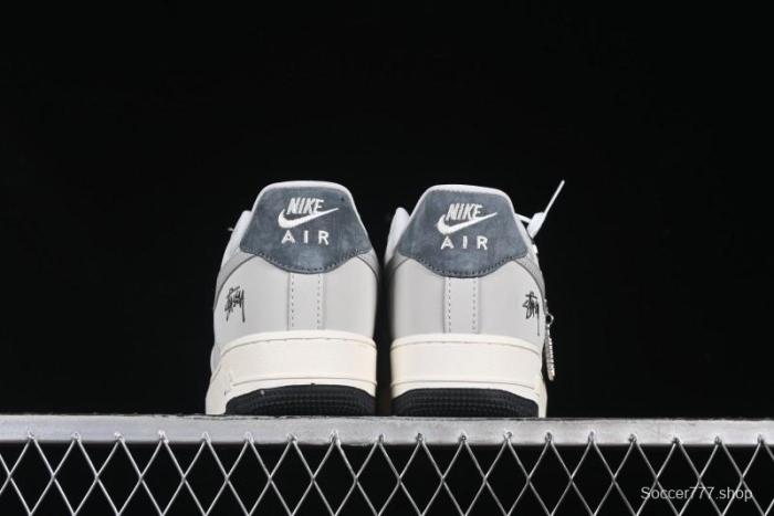 Nike Air Force 1 '07 Low Stussy Collaboration Galaxy Grey Low-Top Casual Sneakers - KK1988-055