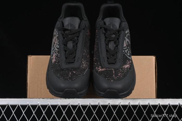 Stone Island Grime Panelled Low-Top Lifestyle Sneakers in Dark Brown - 79FWS0303