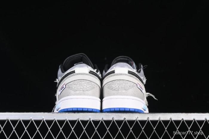 Nike Air Jordan 1 Low Retro Basketball Shoes Panda Prank Surf Fishing Overfishing Blue Brown Gray - 553558-140