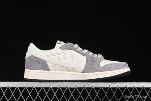 Nike Travis Scott x Fragment Design x Air Jordan 1 Low OG SP AJ1 Retro Sneakers - XY2688-124