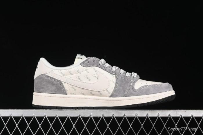 Nike Travis Scott x Fragment Design x Air Jordan 1 Low OG SP AJ1 Retro Sneakers - XY2688-124