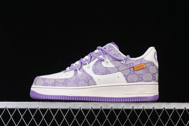 Nike Air Force 1 '07 Low x Gucci Pink Lace-Up Casual Sneakers - BD7700-022