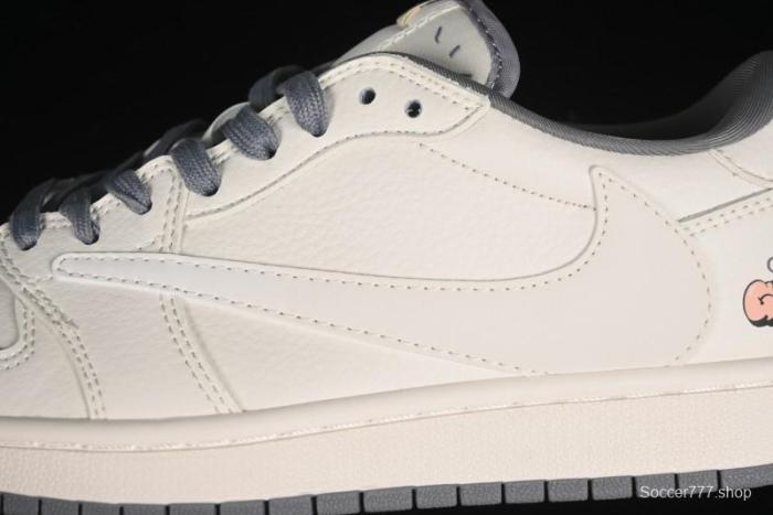 Nike Travis Scott x Fragment Design x Air Jordan 1 Low OG SP AJ1 Low Top Casual Sneakers - DM6688-607