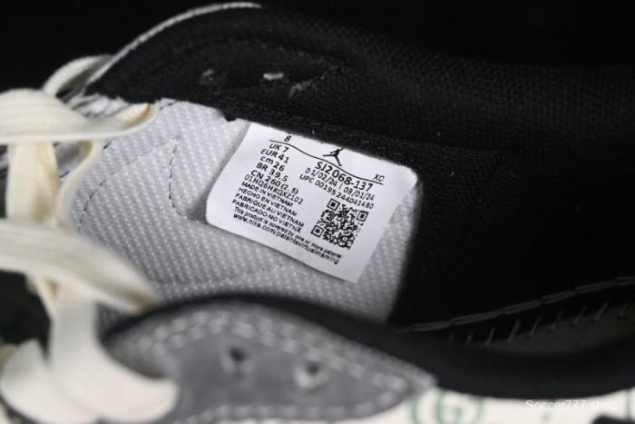 Nike Travis Scott x Fragment Design x Air Jordan 1 Low OG SP AJ1 Gucci Collaboration - Black Hook Dragonfly Low-top Casual Sneakers - SJ2068-137