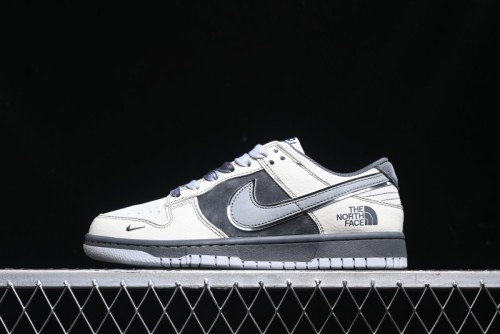 Nike SB Dunk Low The North Face Collaboration - Grey White Anniversary High-End Custom Low-Top Casual Skate Shoes - XX3186-202