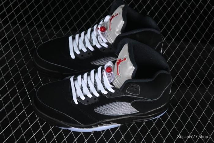 Nike Air Jordan 5 Retro Black  Metallic Reimagined  Basketball Shoes - HF3975-001
