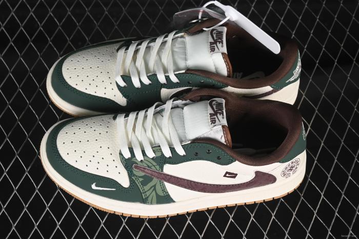 Nike Travis Scott x Fragment Design x Air Jordan 1 Low OG SP AJ1 Collaboration Sneakers - XS2024-044