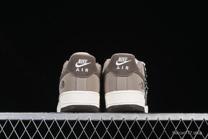 Nike Air Force 1 '07 Low The North Face Collaboration Light Brown Ghost Face Casual Sneakers - KK1988-065