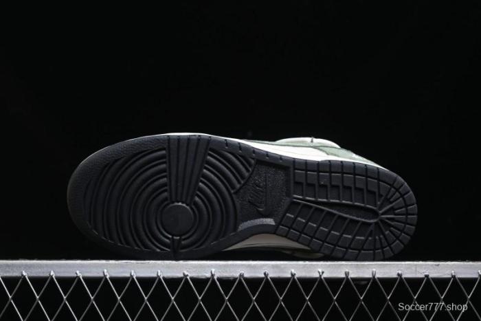 Nike SB Dunk Low Stussy Collaboration - Patina Green Lace-Up Anniversary Custom Low-Top Casual Skate Shoes - XS1186-105