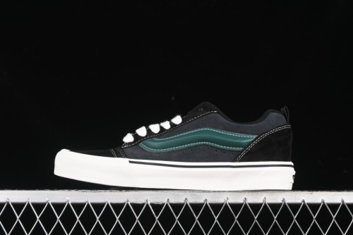 Vans Knu Skool Carbon Grey Black Green Low Top Retro Casual Vulcanized Sneakers - VN000D6CCI2