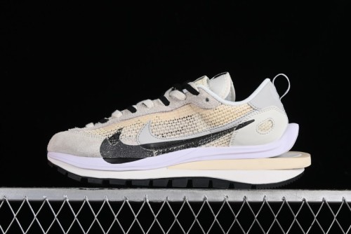 Nike Sacai VaporWaffle 3.0 Deconstructed Sneakers with Overlapping Swoosh and Dual Tongue - CV1363-101