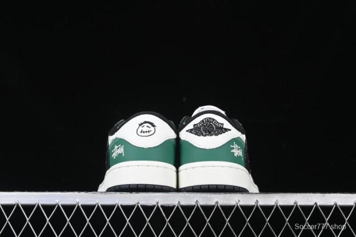 Nike Travis Scott x Fragment Design x Air Jordan 1 Low OG SP AJ1 Stussy Collaboration - Black Green - AG3702-805
