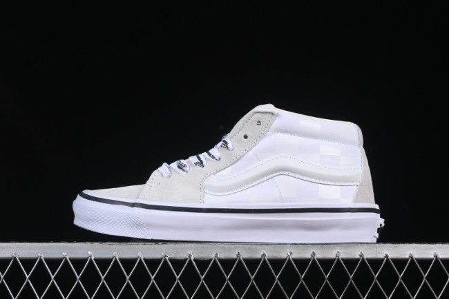 Vans HommeGirls x Sk8-Mid Fashion Casual Mid-Top Suede Skate Shoes with Bold Side Stripes - VN000NBN2VZ