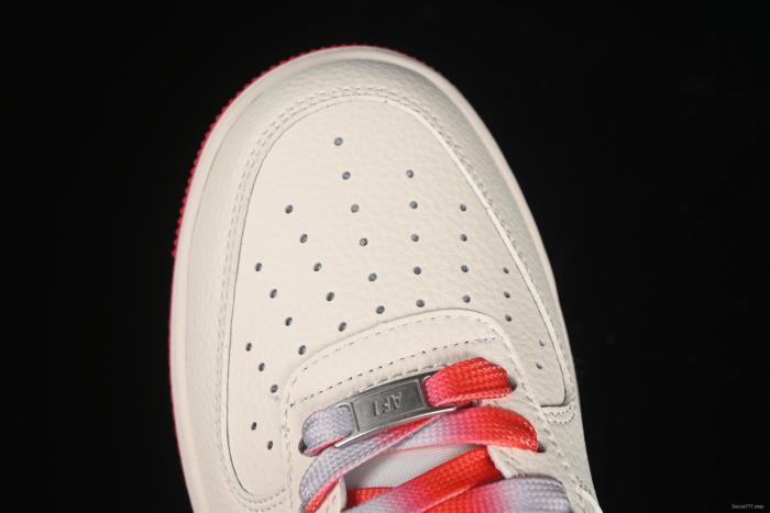 Nike Air Force 1 '07 Low Supreme Collaboration Two-Tone Red Grey Casual Sneakers - XX3168-157