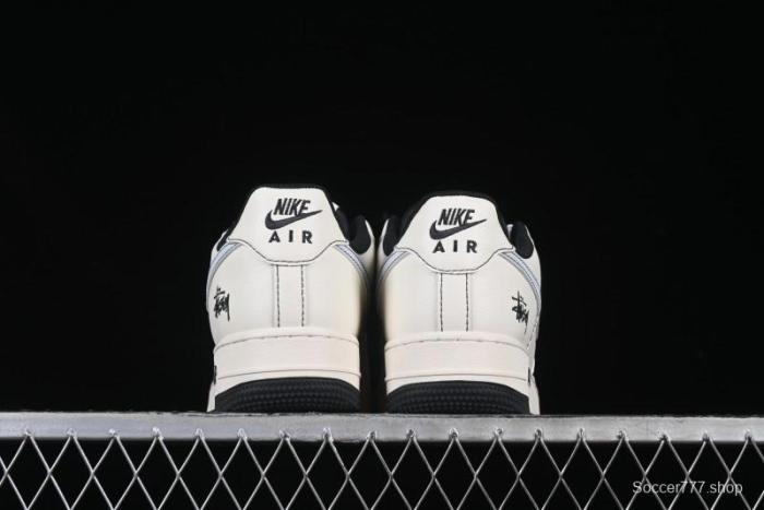 Nike Air Force 1 '07 Low Stussy Collaboration Embroidered Mini Swoosh Casual Sneakers - XZ6188-630