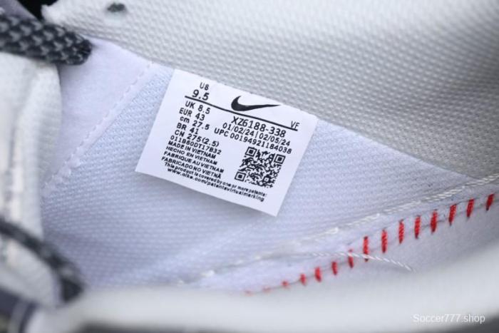 Nike Air Force 1 '07 Low Stussy Collaboration - Beige Grey Red Print Casual Sneakers - XZ6188-338