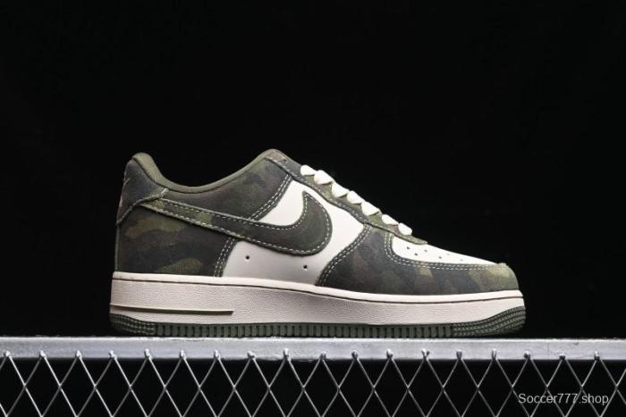 Nike Air Force 1 '07 Low Bape Collaboration - Jungle Camouflage Low-Top Casual Sneakers - CH6336-509