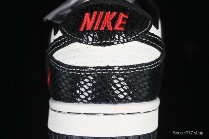 Nike SB Dunk Low UN Collaboration Year of the Snake Limited Edition Dual-Tone Black Snake Anniversary Custom Low-Top Casual Skate Shoes - AG3702-853