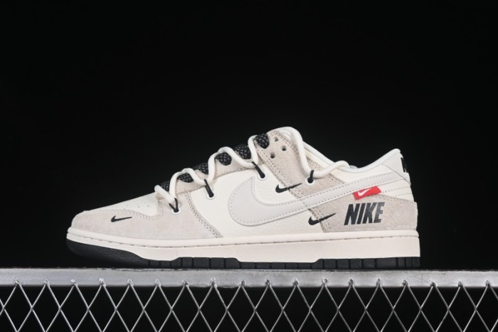 Nike SB Dunk Low Collaboration Sneakers - Red Tag Beige Black Anniversary Custom Edition - XX3168-118