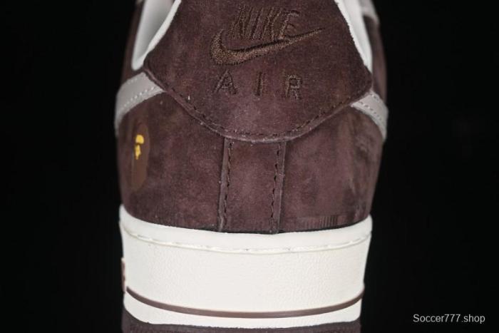 Nike Air Force 1 '07 Low BAPE Collaboration Grey Green Brown Low-Top Casual Sneakers - KK1988-039