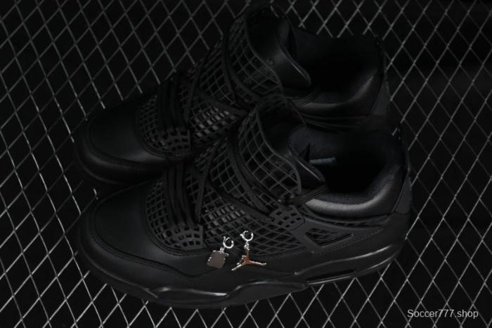 Nike Air Jordan 4 Retro Basketball Shoes with Mesh Design - FV7251-001