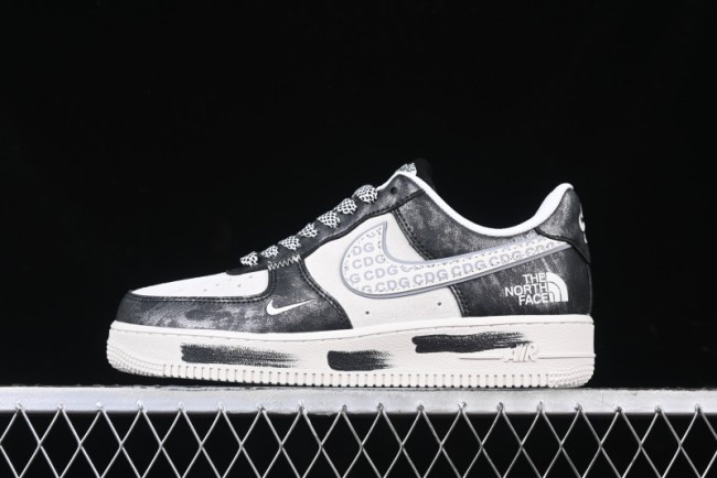 Nike Air Force 1 '07 Low The North Face Collaboration - Leather Graffiti Casual Sneakers - DM6688-008