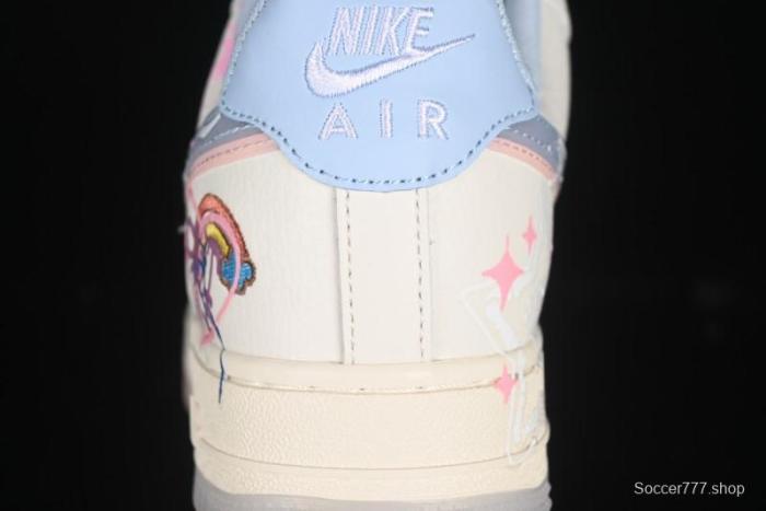 Nike Air Force 1'07 Low Pink and Blue Love Limited Edition Casual Sneakers - CW1574-058