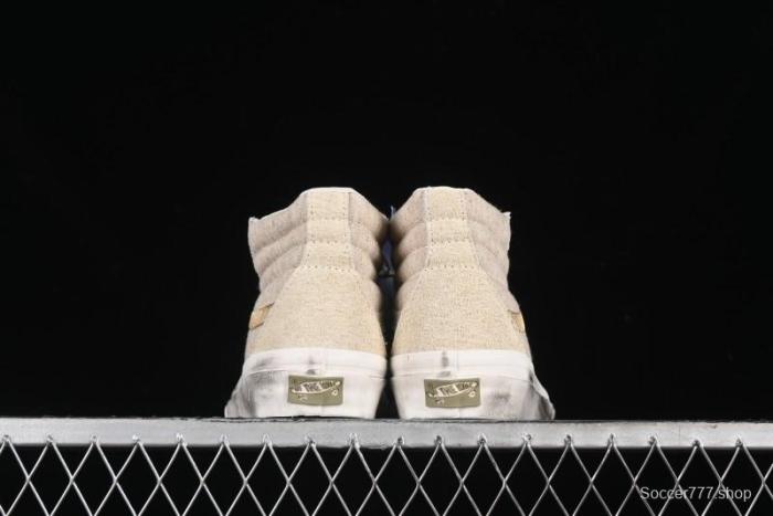 Vans Notre Premium Sk8-Hi High-Top Skate Shoes with Upgraded Suede and Linen Materials - VN000CR0BWQ