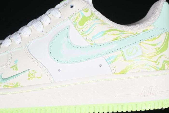 Nike Air Force 1 '07 Low  Green Snake  Year of the Snake Limited Edition Casual Sneakers with Bamboo and Serpent Design - FB1893-555